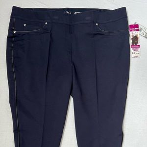 Peter Nygard luxe slims, plus size 2X, navy blue, new with tags.